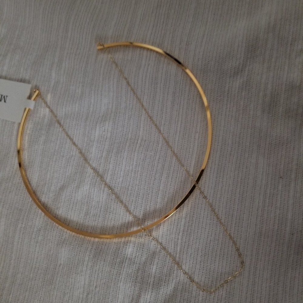 Maslo Jewelry Gold Choker w/chain